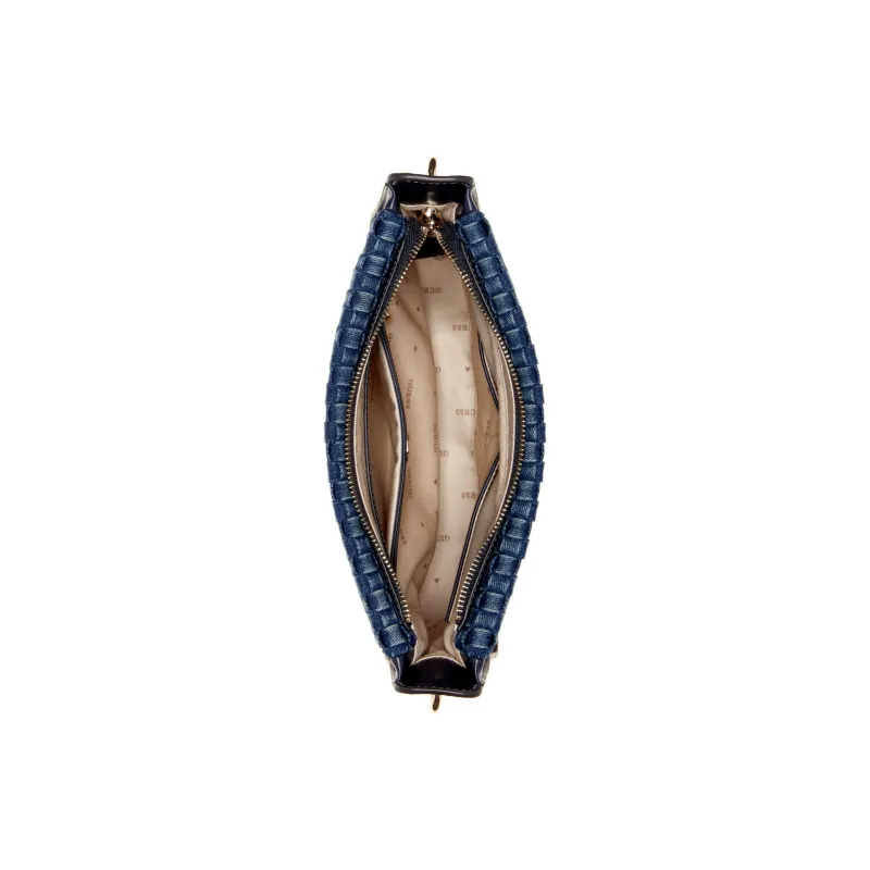 GUESS Faux Leather Hobo Bag Crossbody Bag Shoulder Bag Women's Blue-3