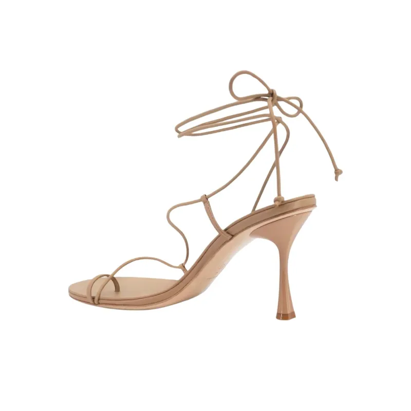 STUDIO AMELIA Emily Strap Sandals 9cm Women's Beige-3