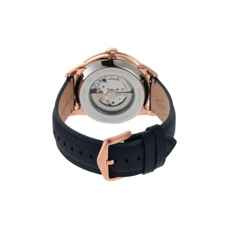 FOSSIL Wrist Watch Automatic Mechanical Movement Leather Strap 44mm White Dial Men's Watches-4