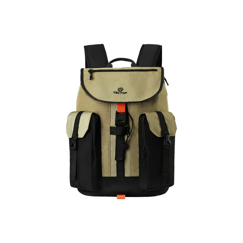 Tectop Nylon Backpack Unisex Khaki/Green/Black-1