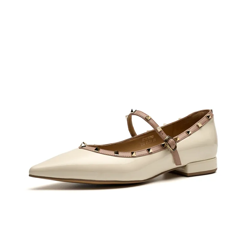 EBLAN Casual Single Shoes Women's Ecru-1