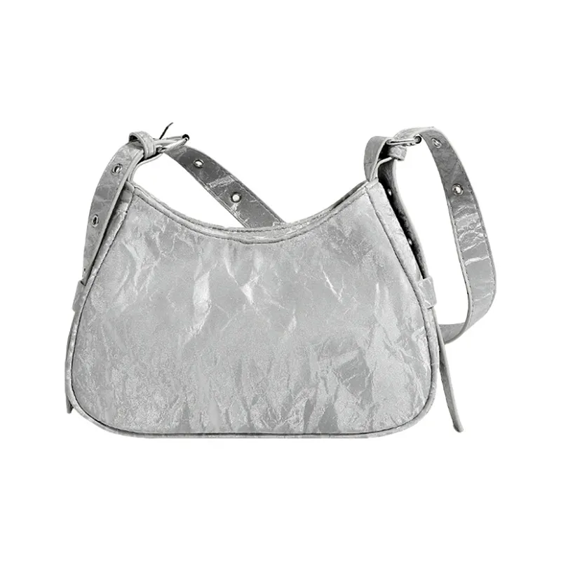 NATTY PU Small Square Bag Shoulder Bag Medium Size Women's Pink/Black/Silver-58