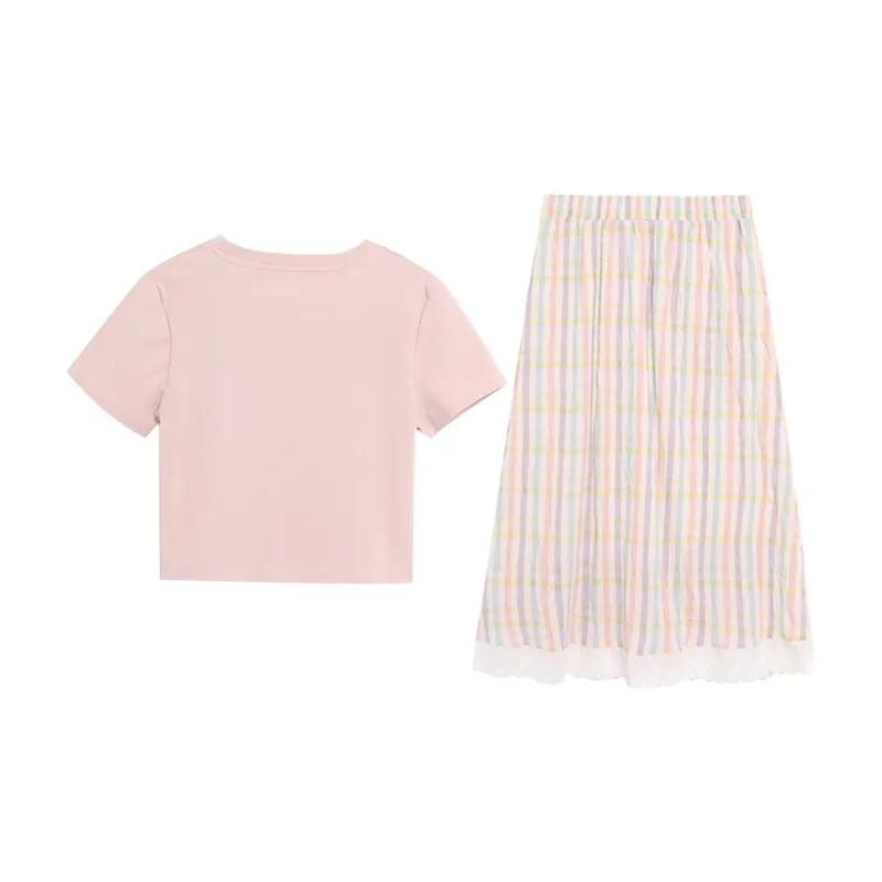 ZVJH Two Piece Skirt Sets Women's-1