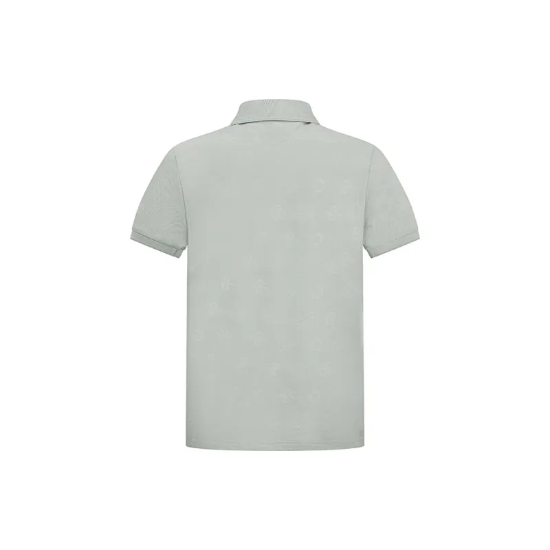 RARE Lapel Short Sleeved T Shirts Polo Shirt Men's Light Green-2