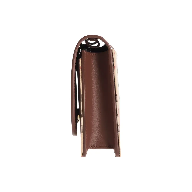 Burberry Cow Leather Shoulder Bag, Crossbody Bag Women's Brown-4