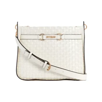 GUESS Faux Leather Hobo Bag Crossbody Bag Shoulder Bag Women's White
