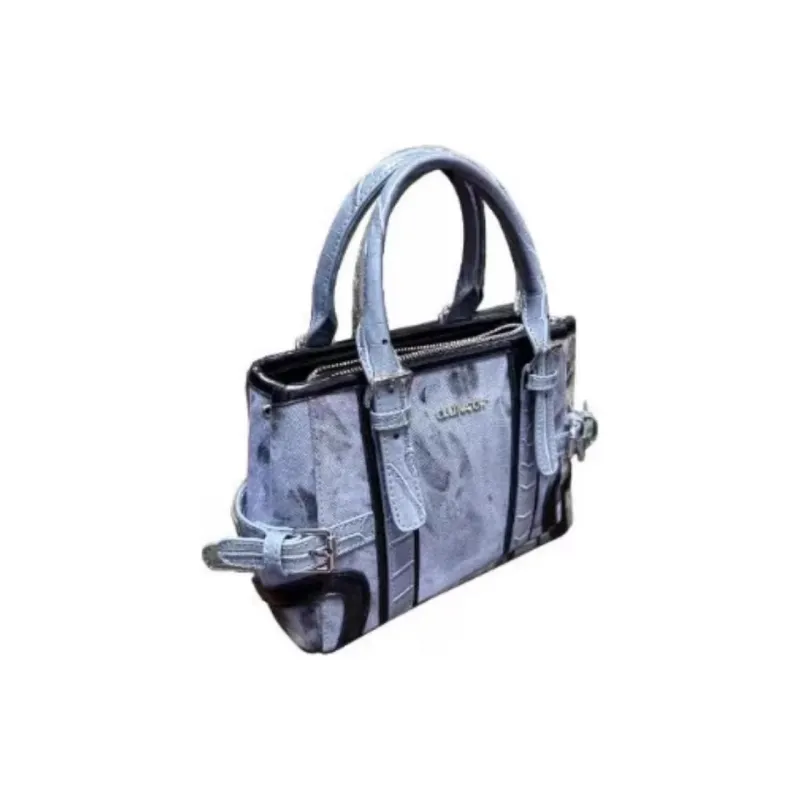 CULTIVATOR Cotton Handbag Shoulder Bag Crossbody Bag Small Size Women's Blue Gray/Dirty Pink/Black Gray-2
