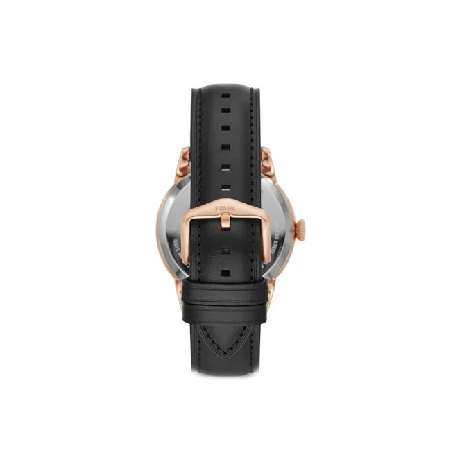 FOSSIL Wrist Watch Automatic Mechanical Movement Leather Strap 44mm Black Dial Men's Watches-4