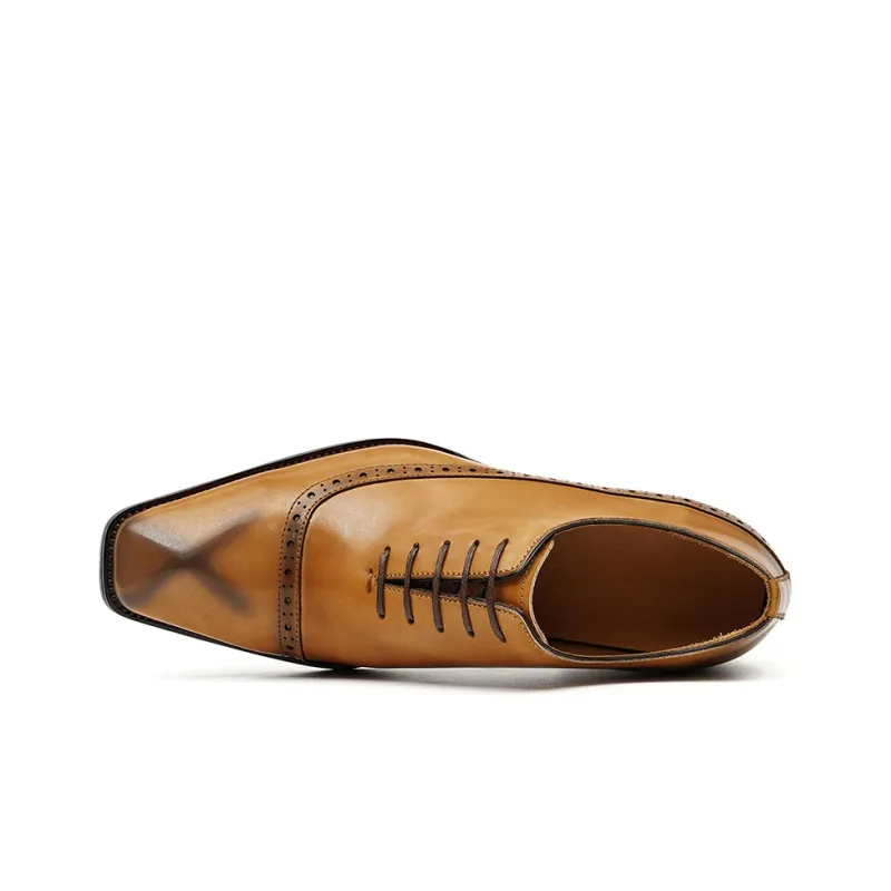 ASTON M.JAZZ Dress Shoes Men Low Top Black/Gray/Yellow Brown-18