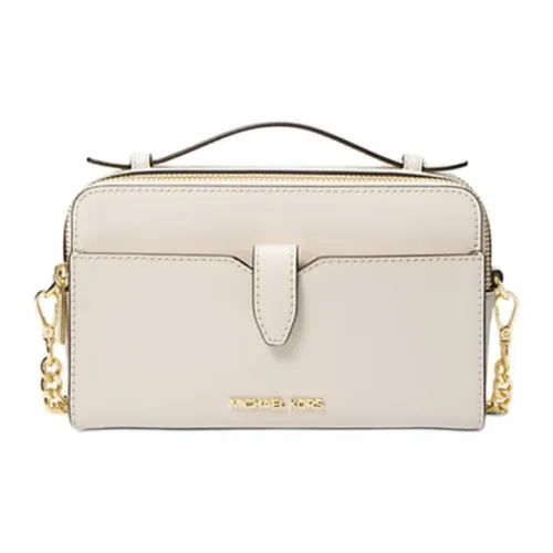 MICHAEL KORS Jet Set Leather Camera Bag Cell Phone Pouch Handbag Shoulder Bag Crossbody Bag Medium Size Women's Ivory