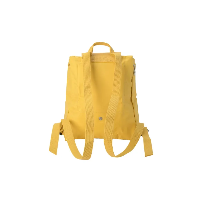LONGCHAMP Le Pliage Canvas With Leather Backpack Women's Wheat Yellow-1