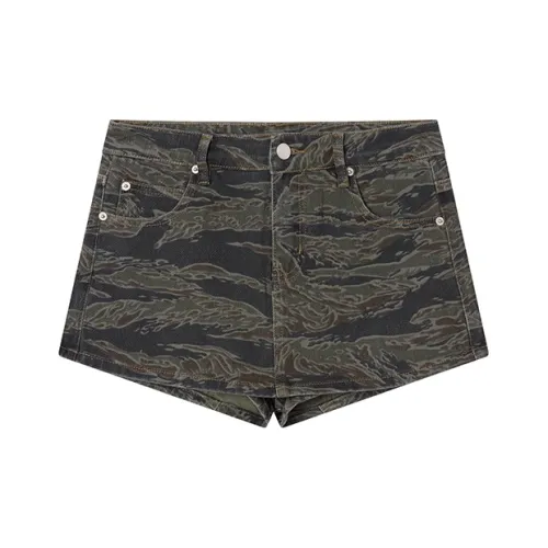 Ouyang Denim Short Skirts Women's Army Green