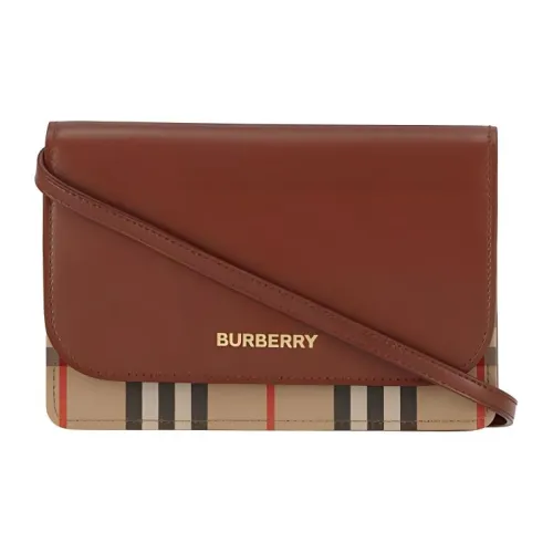 Burberry Cow Leather Shoulder Bag, Crossbody Bag Women's Brown
