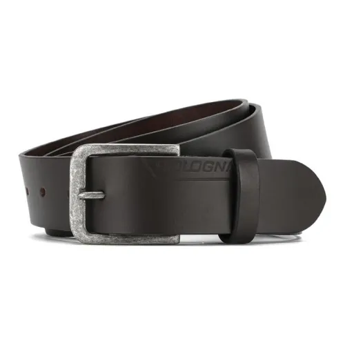 DECATHLON Trendy Versatile Jeans Belt With Pin Buckle Buffalo Leather Leather Belts Men's Black 3.5CM