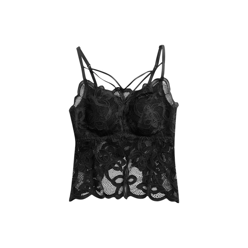 Flowers In Water Bra Women's Black-0