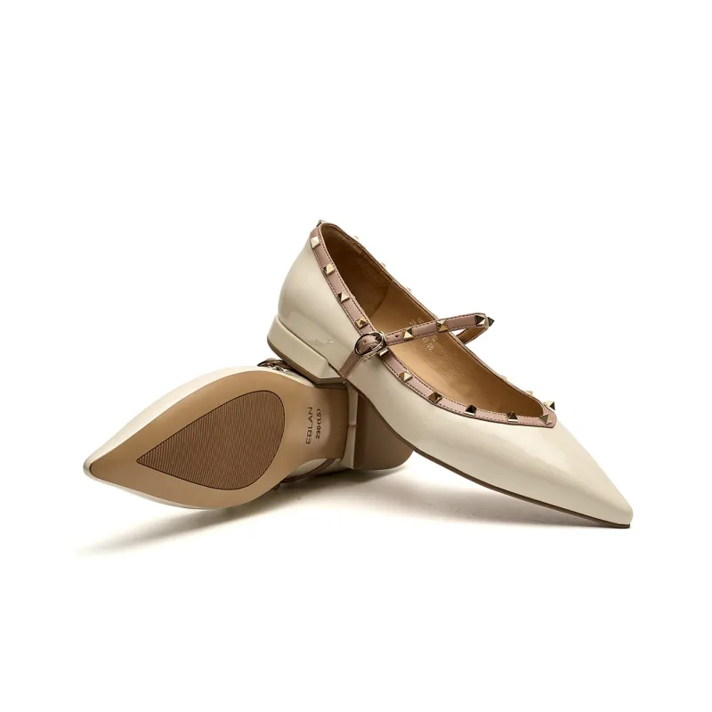 EBLAN Casual Single Shoes Women's Ecru-3