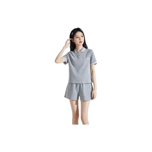 Tonlion Casual Suits Women's Light Heather Gray