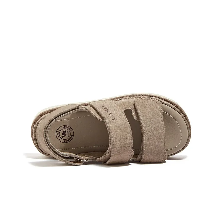 CAMEL Beach Sandals Women's Black/Brown/Gray-3
