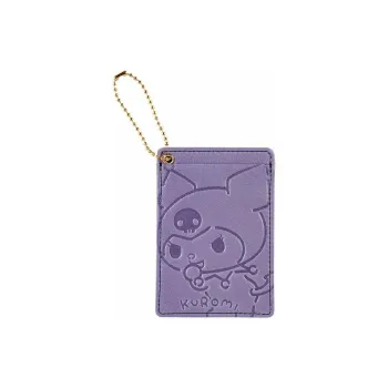 Sanrio Cow Leather Document Bag, Passport Holder, Card Holder Women's Purple