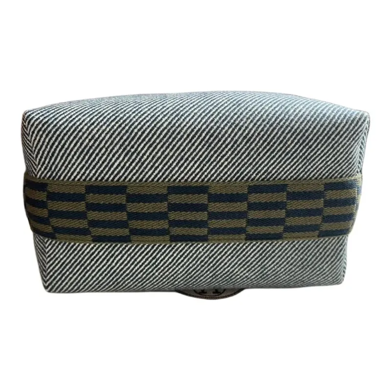 HERMES Bride a Brac Wool Twill Cotton Handbag Toiletry Bag Unisex Blue-5