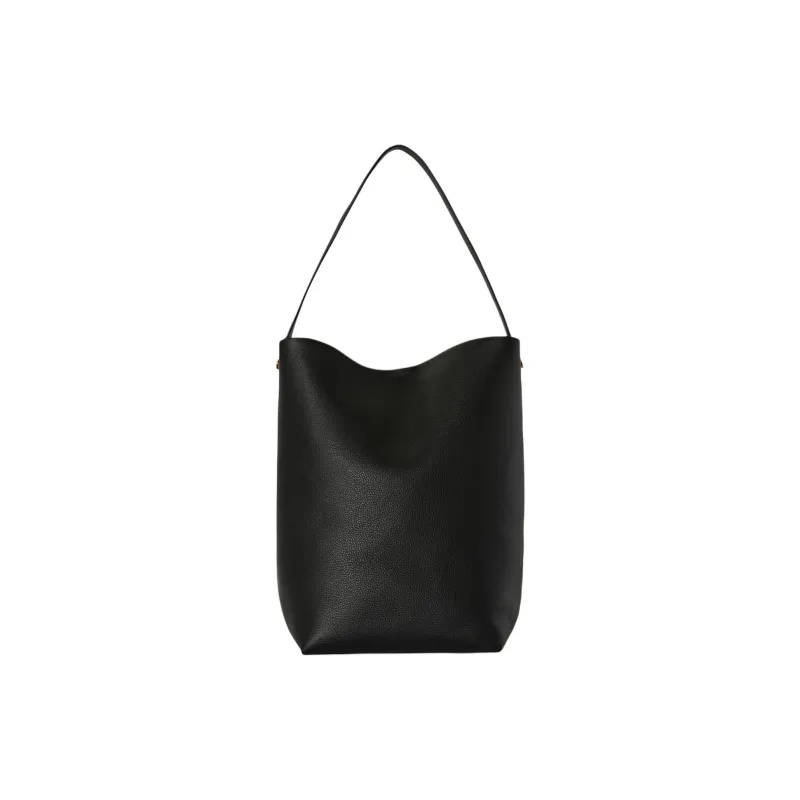 THE ROW Leather With Grain Calfskin Tote Bag, Shopping Bag, Handbag Women's Black-0