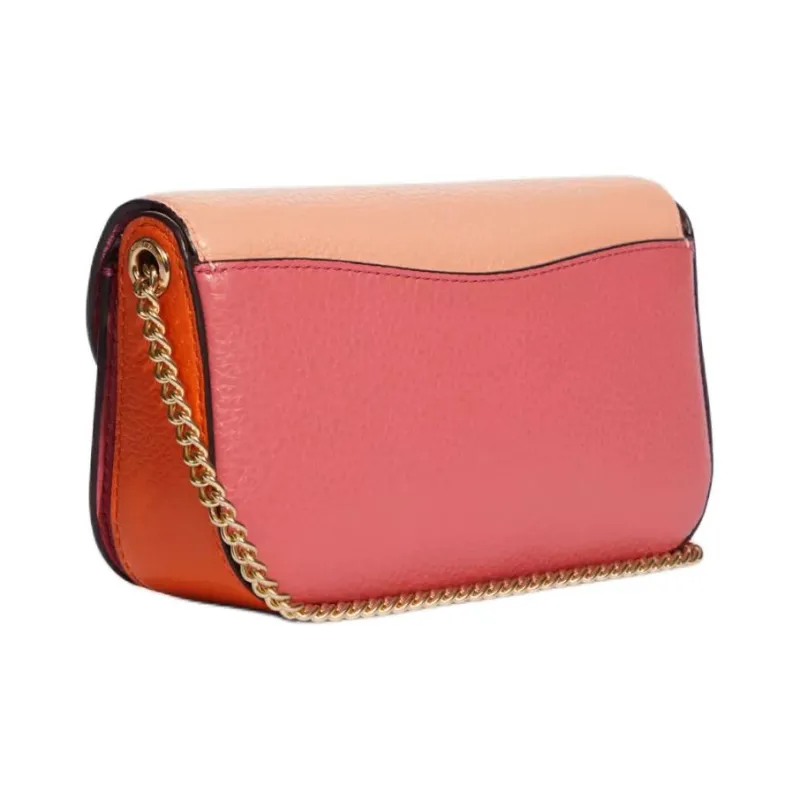 COACH Kleo Pebbled Leather Shoulder Bag Crossbody Bag Small Size Women's Nude Pink Blush Pink Fuchsia Multicolor-1