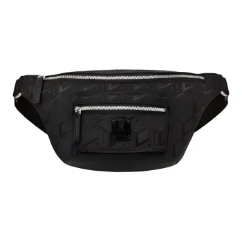 MCM Fabric Crossbody Bag, Fanny Pack Medium Size Men's Black