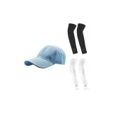 [Super-Light Approx. 50 G][Adjustable Size][Reflective Strip Design]Blue+Black White Cooling Arm Sleeves