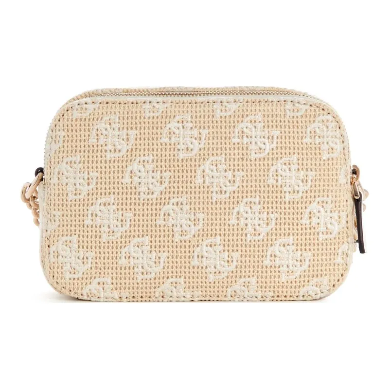 GUESS Artificial Leather Trim Camera Bag Shoulder Bag Crossbody Bag Women's White-2