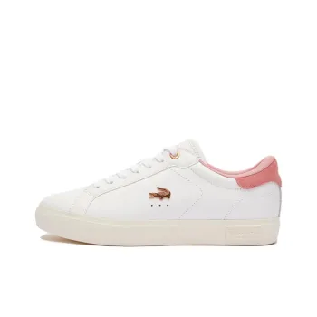 LACOSTE Powercourt Low Top Skateboard Shoes Women's White Pink