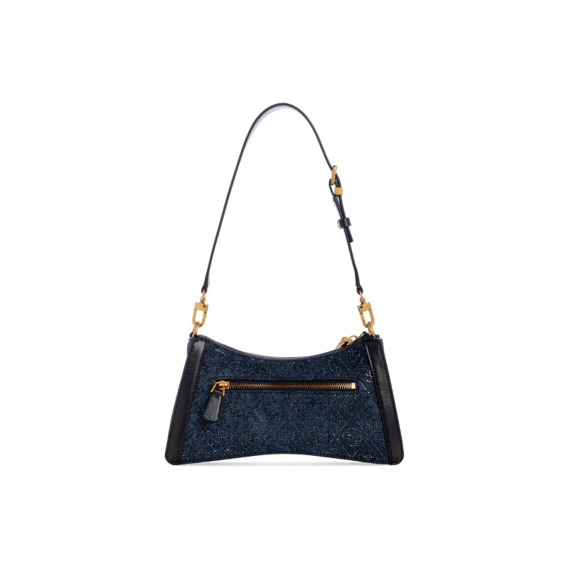 GUESS Denim Shoulder Bag Regular Women's Black Blue-4