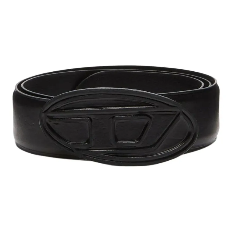 DIESEL 1DR Logo buckle Leather Belt-0