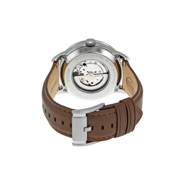 FOSSIL Wrist Watch Automatic Mechanical Movement Leather Watch Bands 45mm Black Dial Men's Watches-4