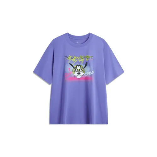 Disney X LINING Sports Life Collection T-Shirts Men Blue Purple Daylily