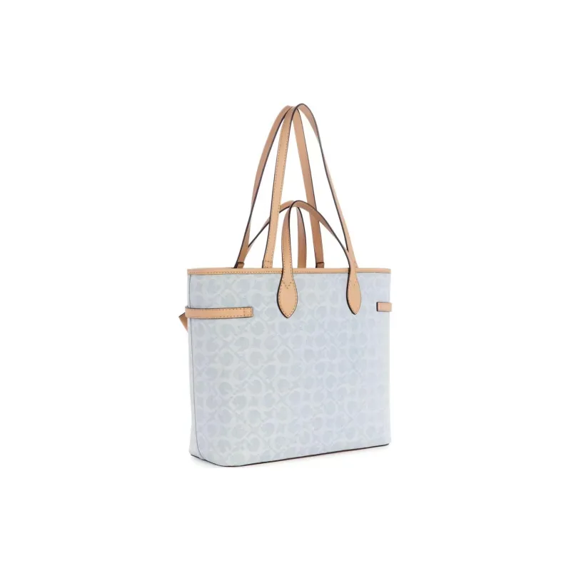 GUESS Denim Tote Bag Shopping Bag Shoulder Bag Handbag Women's Blue-1