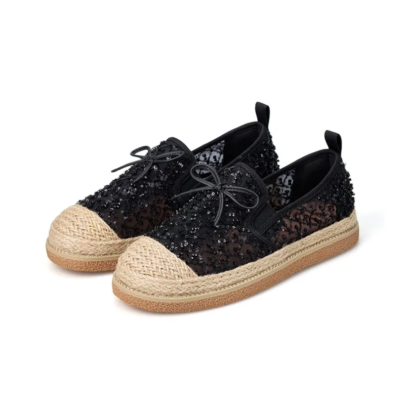 Joy&Mario Espadrilles Women's Black/Gold/Ecru-1