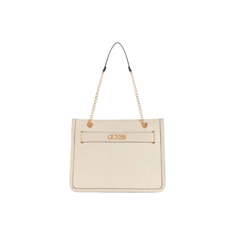 GUESS Faux Leather Tote Bag Shopping Bag Handbag Women's White-0