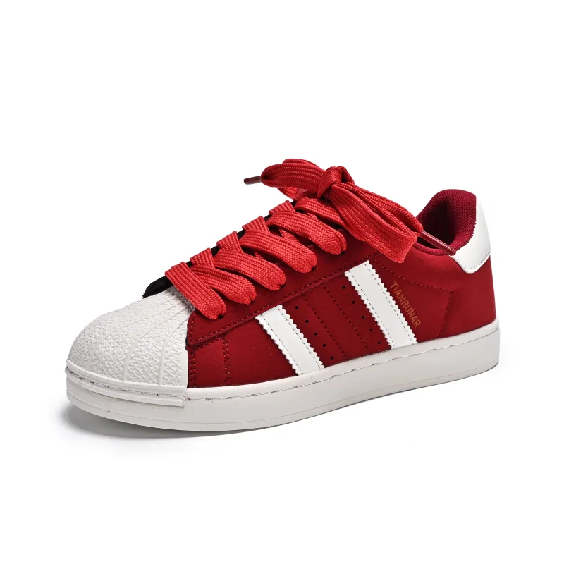 Guci Tianlun Slip Resistant Low Top Skateboard Shoes Unisex Red, Black, Pink-8