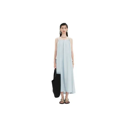 Self Who Slip Dresses Women's Light Gray Blue