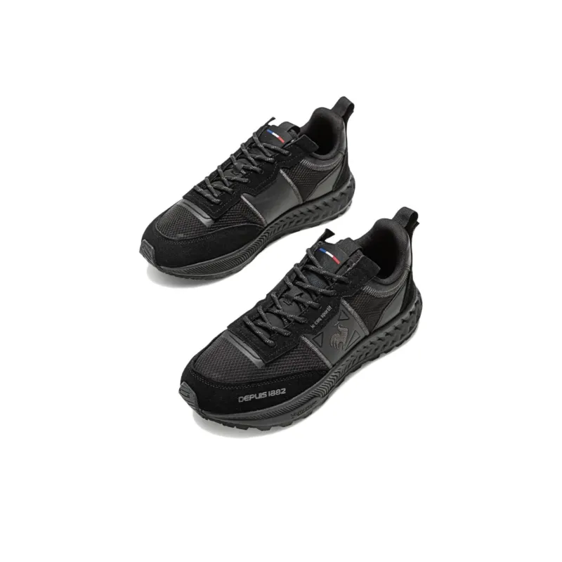 Le Coq Sportif Cushioning Slip Resistant Lightweight Rebound Low Top Casual Shoes Unisex Black-2
