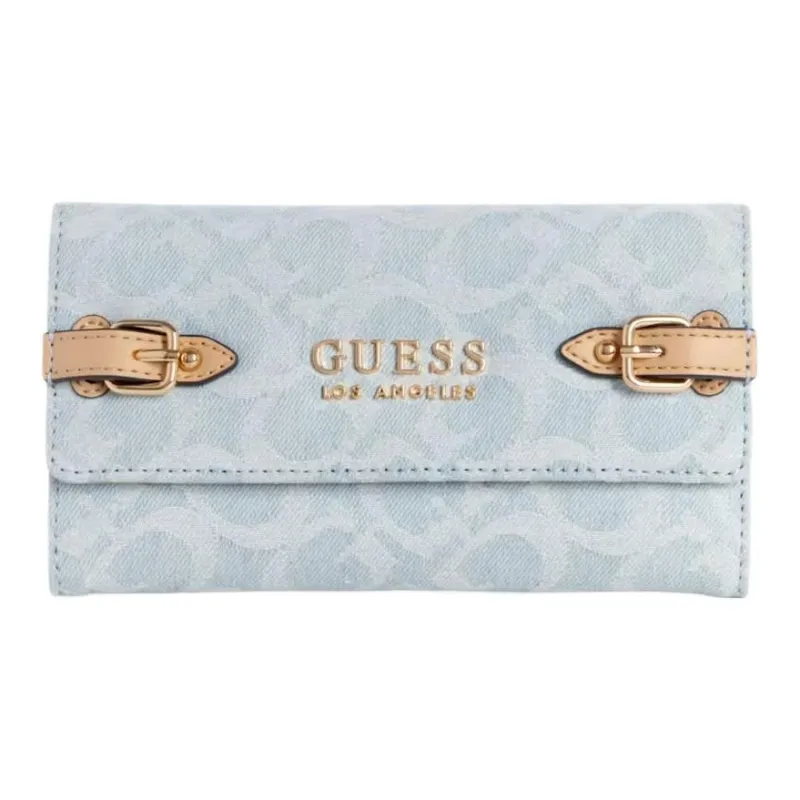 GUESS Denim Wallets Clutches Women's Blue-0