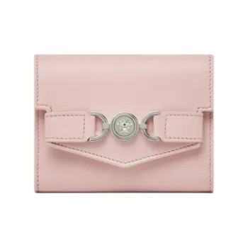 VERSACE Medusa '95 Cow Leather Wallet Women's 1Light Pink Red