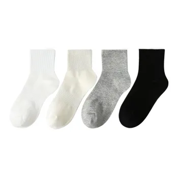 XXLLG Mid Calf Socks Unisex 4 Pack