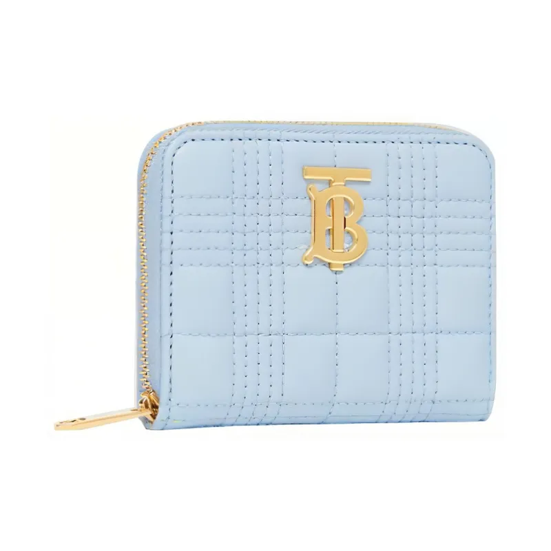 Burberry Lola Lola Bag Lambskin Wallet Women's Light Blue-2