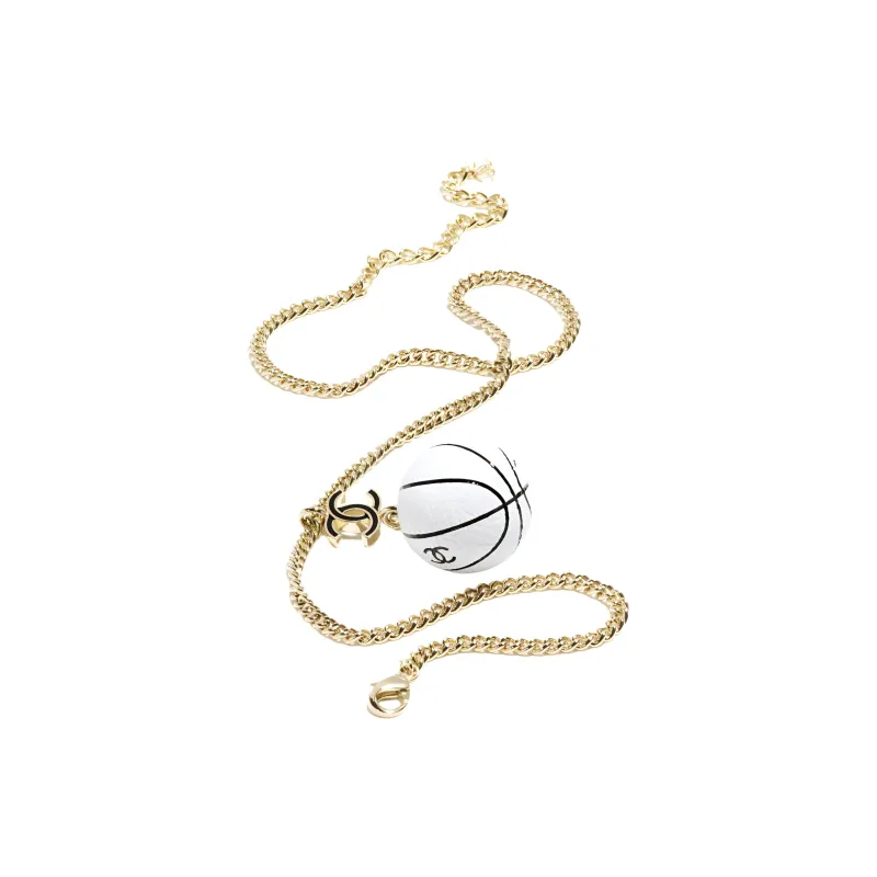 CHANEL Metal, Resin Necklaces Women's Gold-2