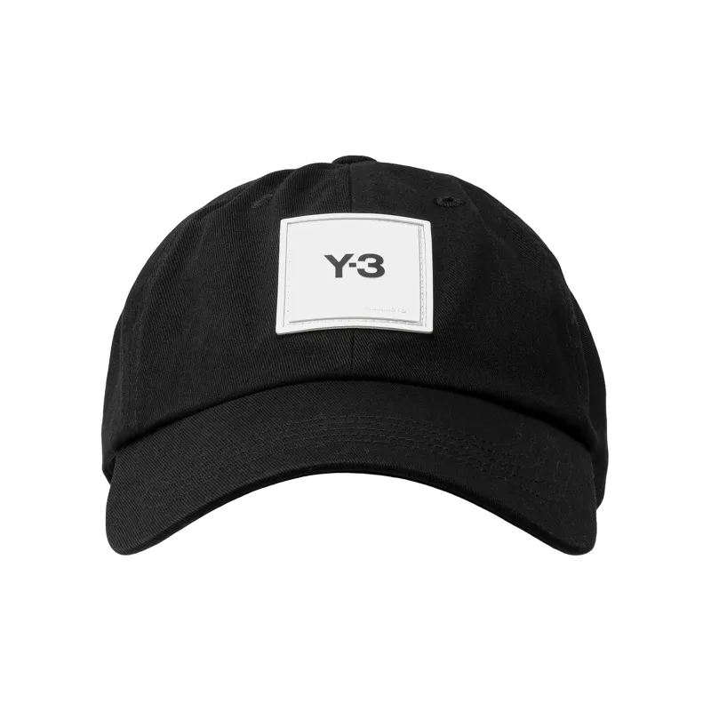 Y-3 Men Square Label Cap Black-1