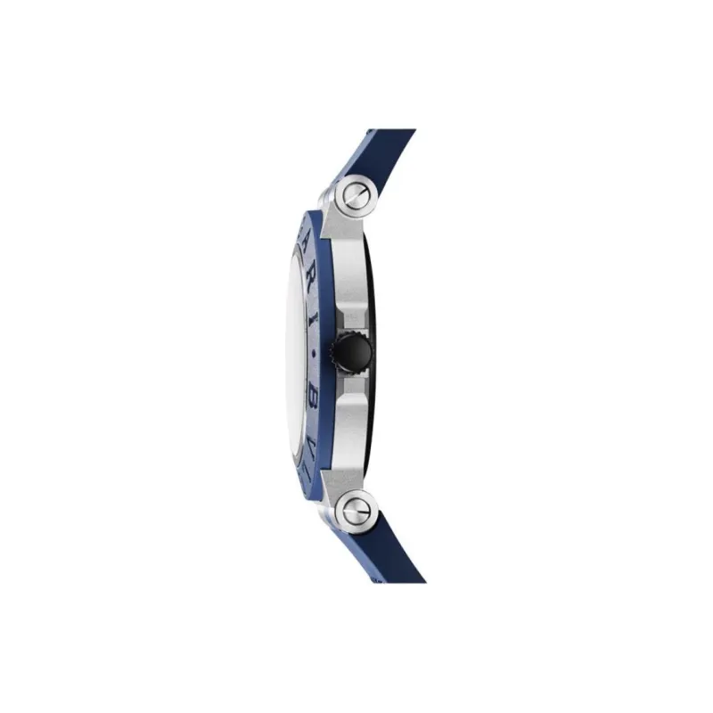 BVLGARI∙BVLGARI Collection Wrist Watch Automatic Mechanical Movement Rubber Strap 40mm Blue Dial Men's Watches-3