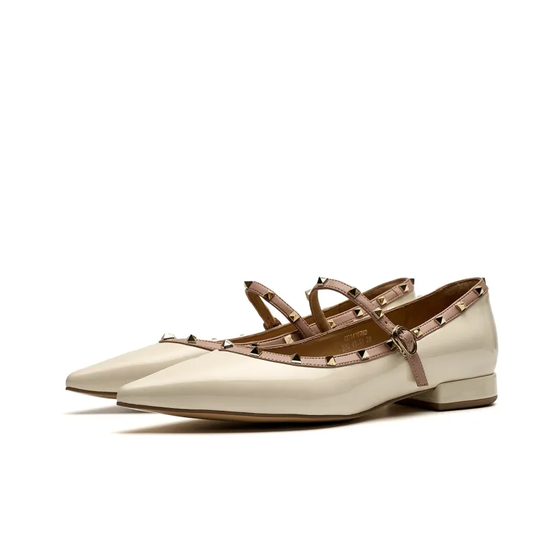 EBLAN Casual Single Shoes Women's Ecru-2