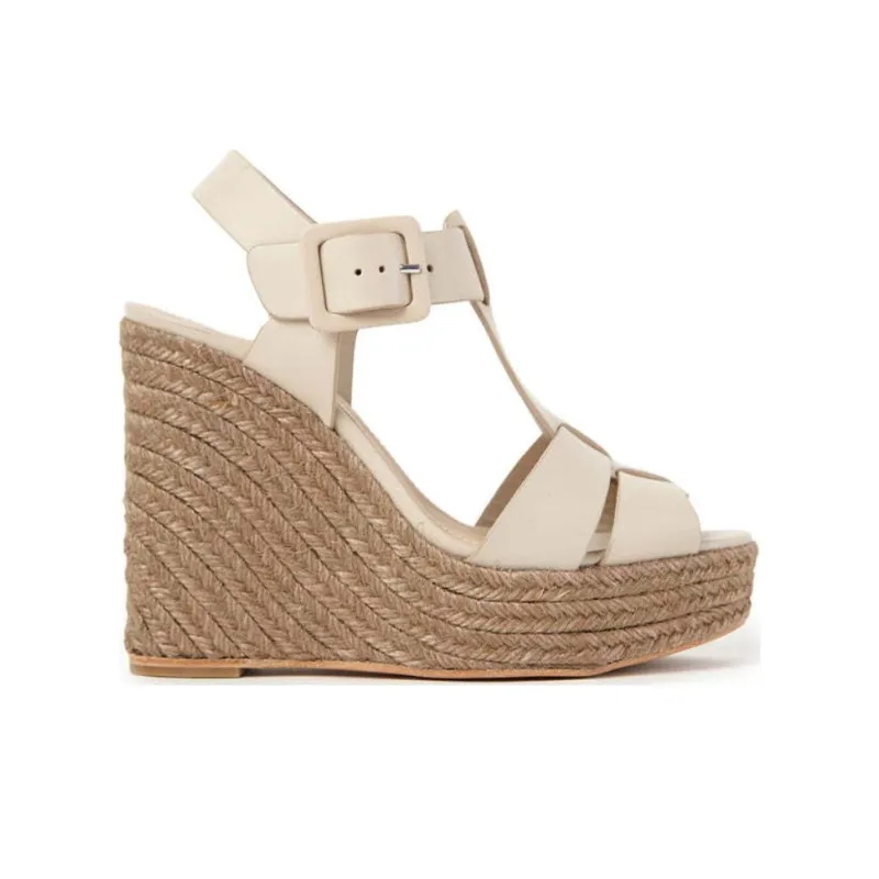 Paloma Barceló Alison Strap Sandals 12cm Women's Linen-1