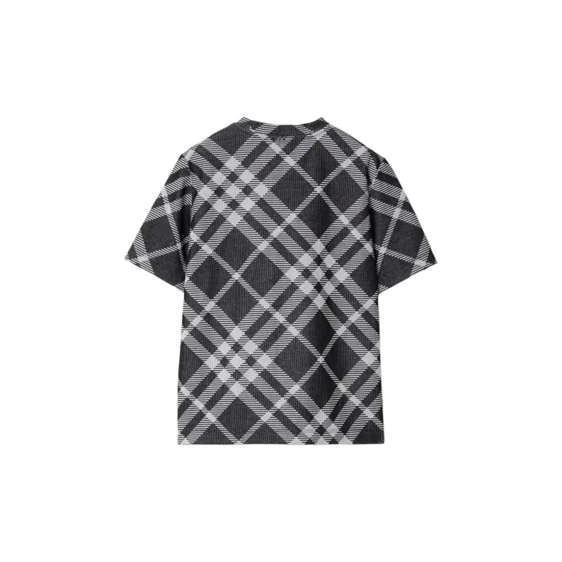 Burberry Check Stretch Cotton blend T shirt-1